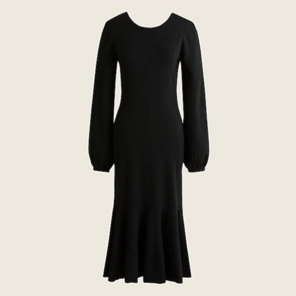 J. Crew Merino Wool Criss Cross Back MIDI Sweater Dress